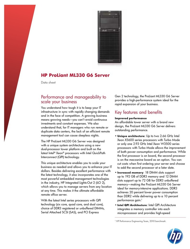 HP ML330 - ProLiant - G3 User manual