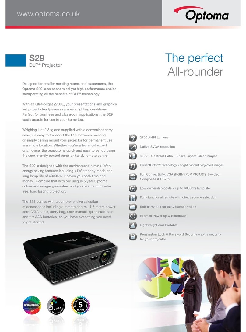 Optoma S29 Specifications