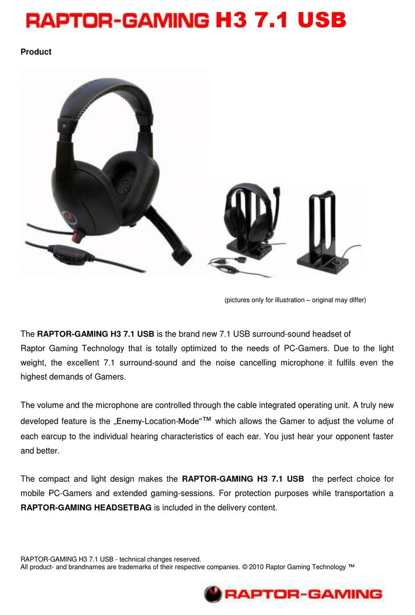 Raptor-Gaming Gaming H3 7,1 USB Product brief