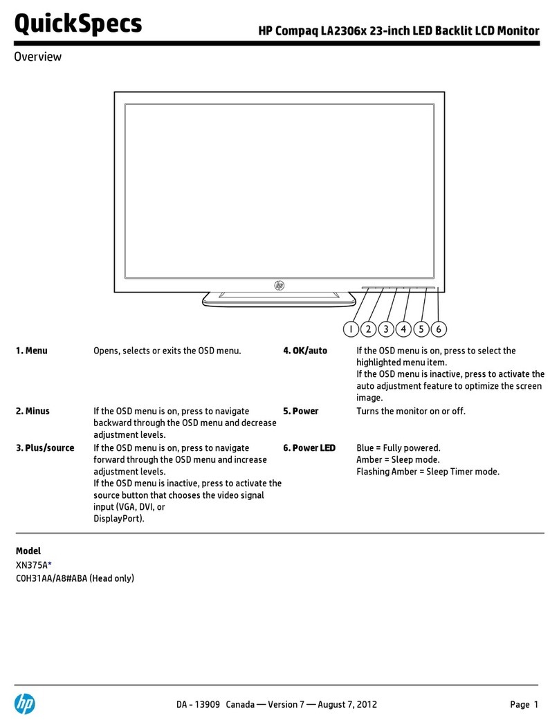 HP Compaq Advantage LA2306x User instructions