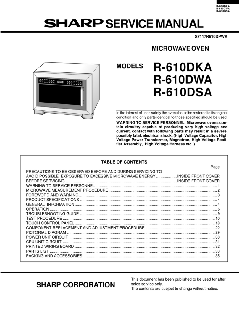 Sharp R-610DKA Service manual