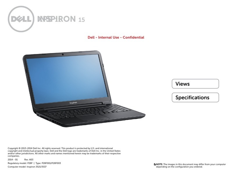 Dell INSPIRATION 15 User manual Dell INSPIRATION 15 User manual