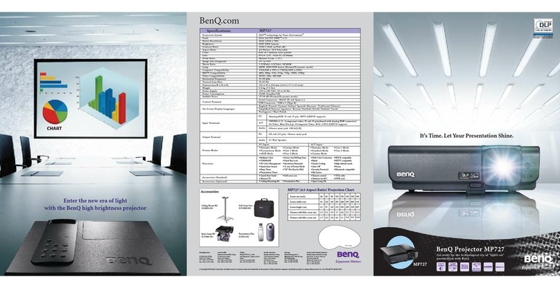 BenQ MP727 - XGA DLP Projector User manual
