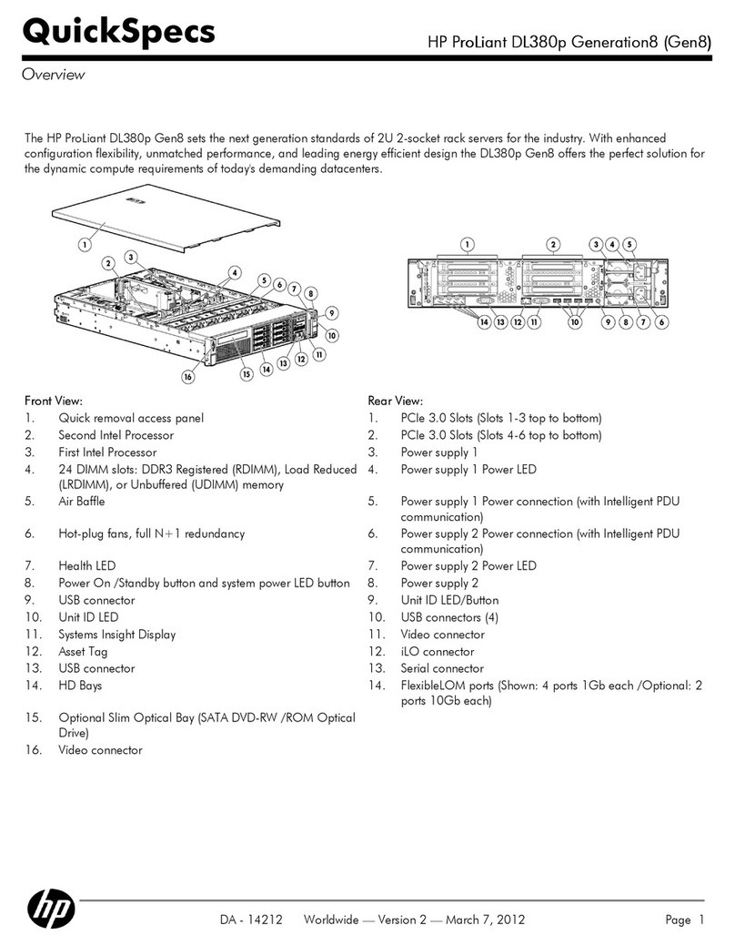 HP ProLiant DL380p User instructions
