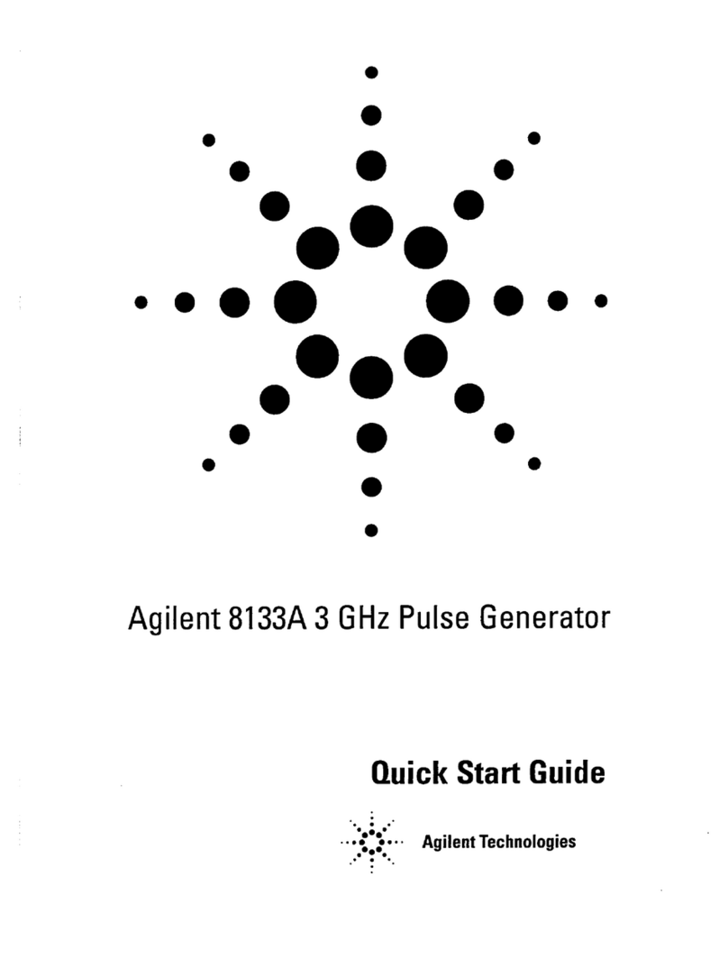 Agilent Technologies 8133A quick start guide
