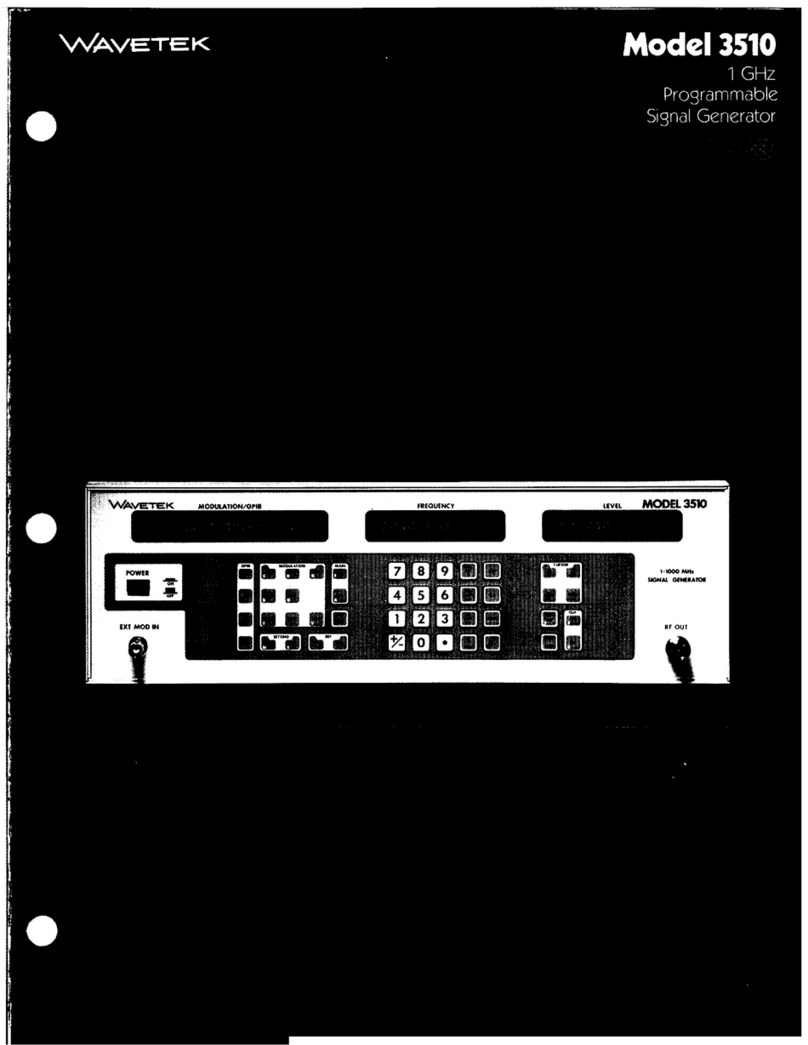 Wavetek 3510 User manual