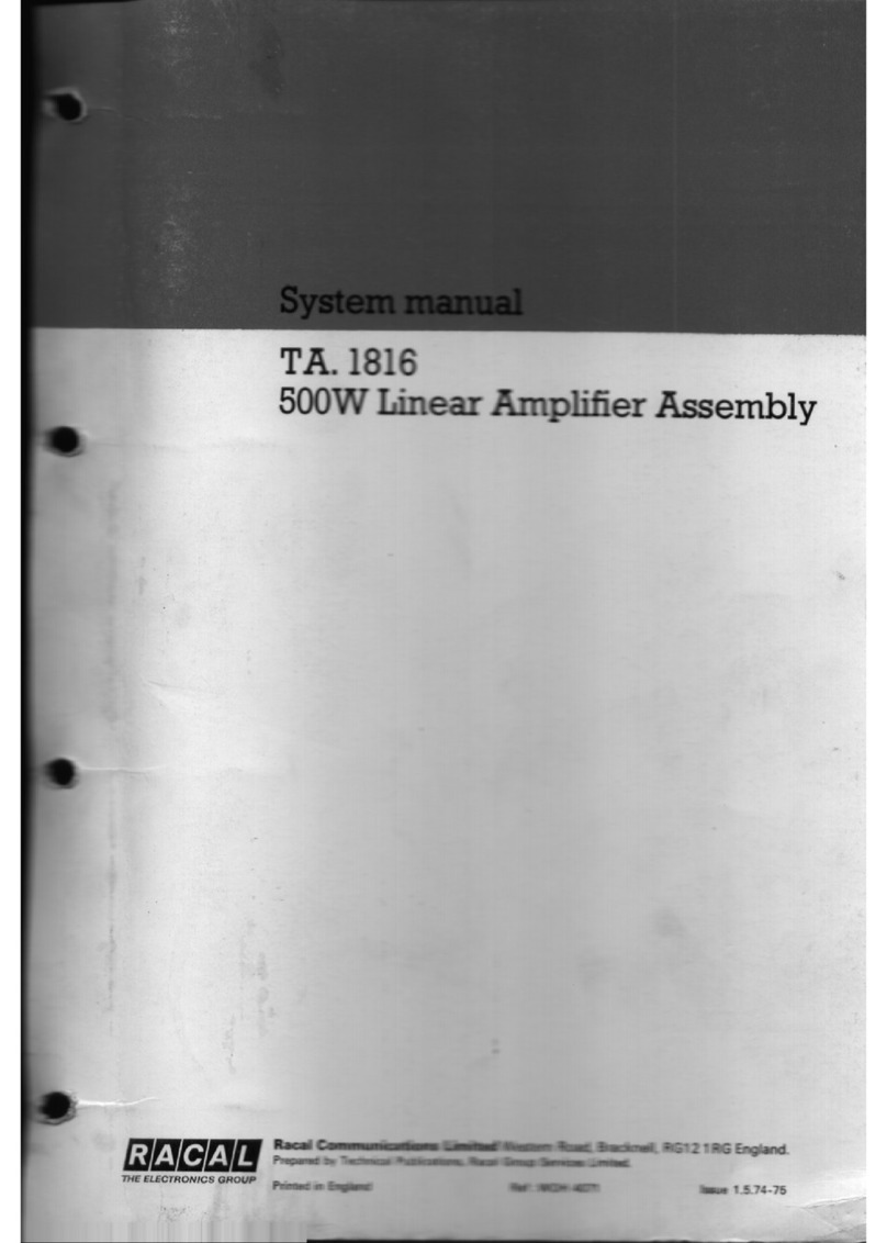 Racal Instruments TA.1816 System manual