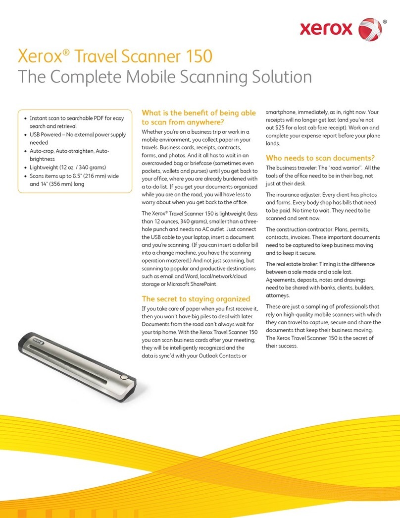 Xerox Travel Scanner 150 User manual