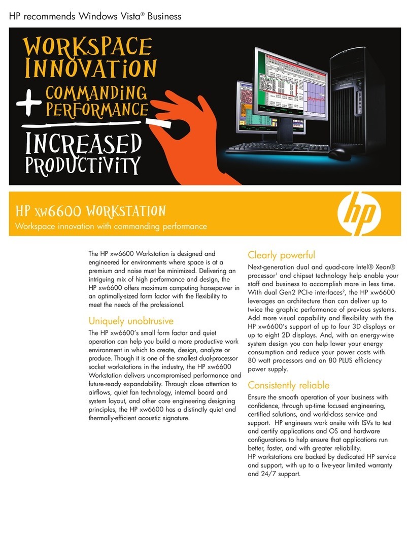 HP Xw6600 - Workstation - 2 GB RAM User manual