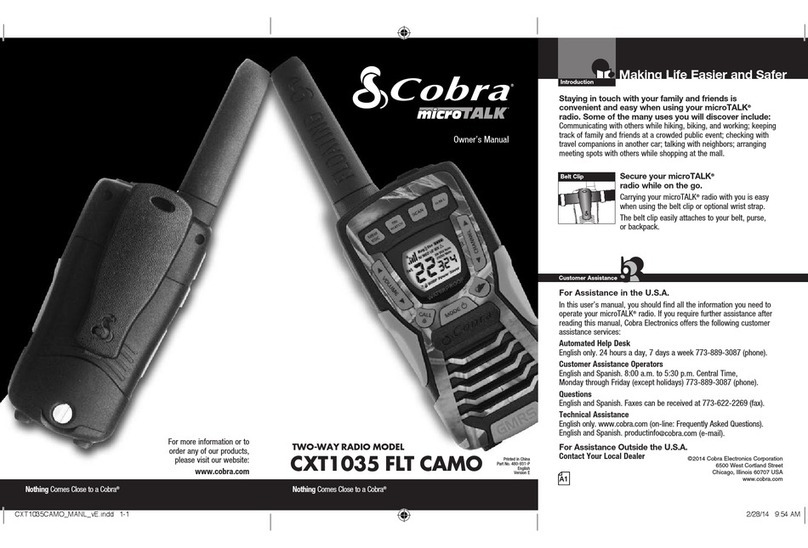 Cobra CXT1035 FLT CAMO owner's manual