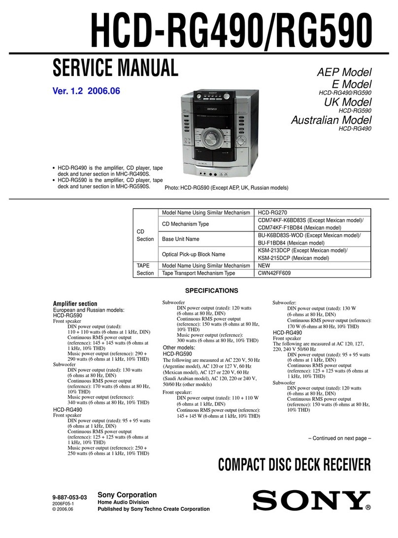 Sony HCD-RG490; HCD-RG590 User manual