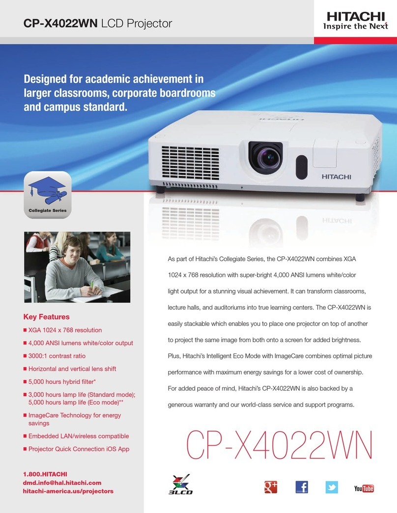 Hitachi CP-X4022WN Brochure & specs