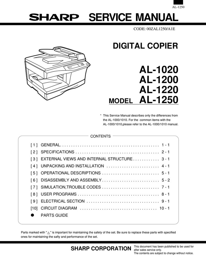 Sharp AL-1020 User manual