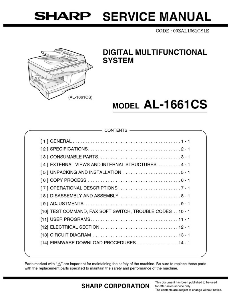 Sharp AL-1661CS User manual