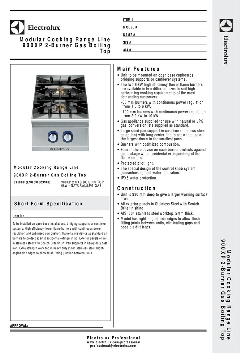Electrolux Modular Cooking Range Line Brochure & specs