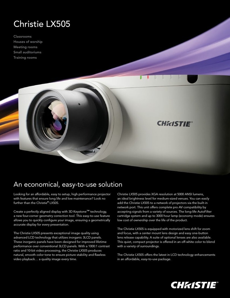 Christie LX505 Specifications