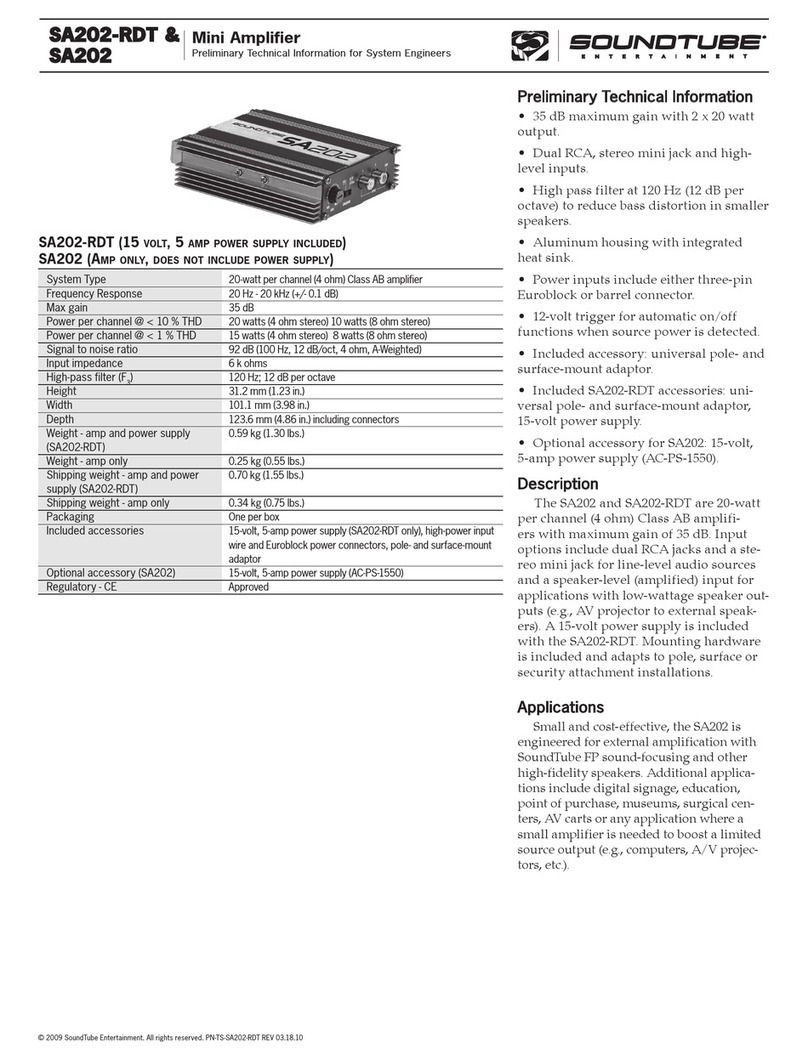 Sound Tube SA202-RDT Manual
