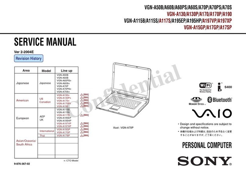 Sony VAIO VGN-A50B Service manual