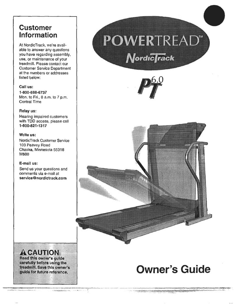 NordicTrack PowerTread PT6.0 User manual