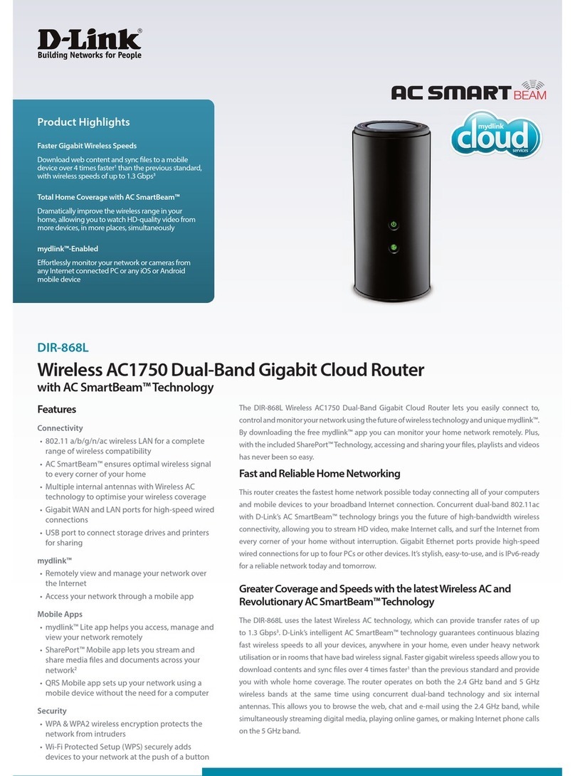 D-Link DIR-868L Installation and operation manual