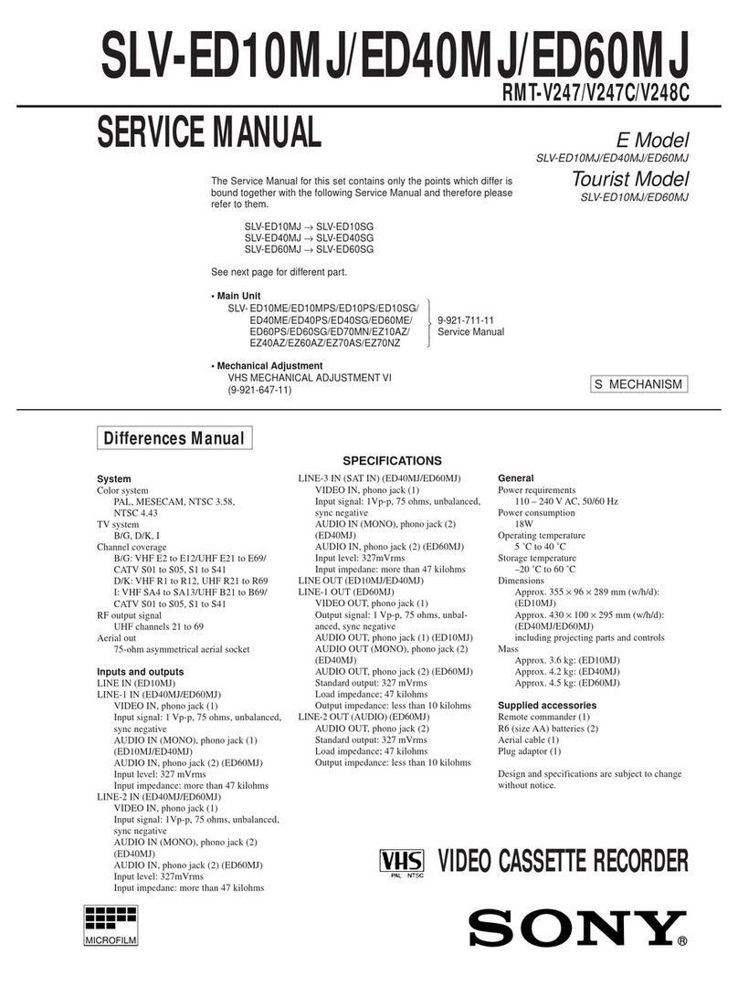 Sony SLV-ED10MJ Service manual