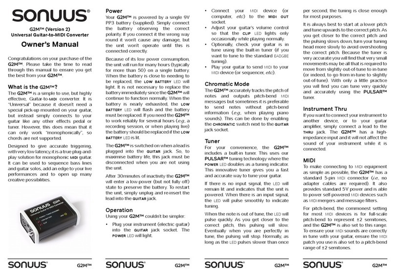 Sonuus G2M (v.2) User manual