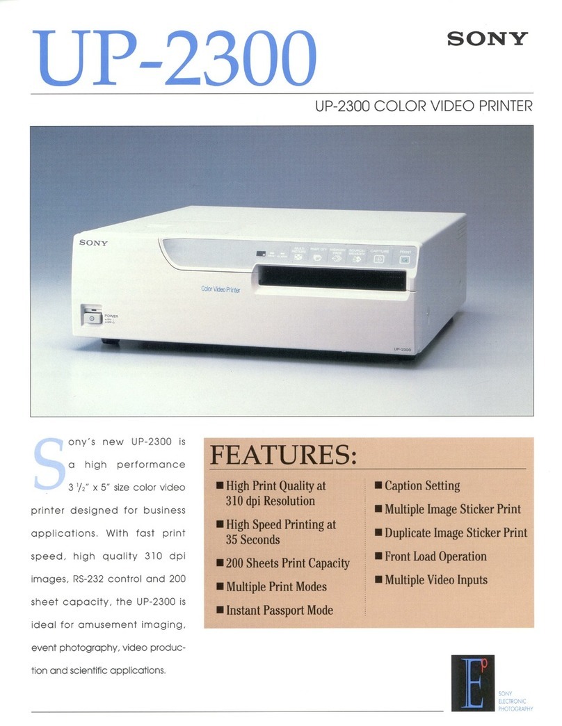 Sony UP-2300 Installation and operation manual