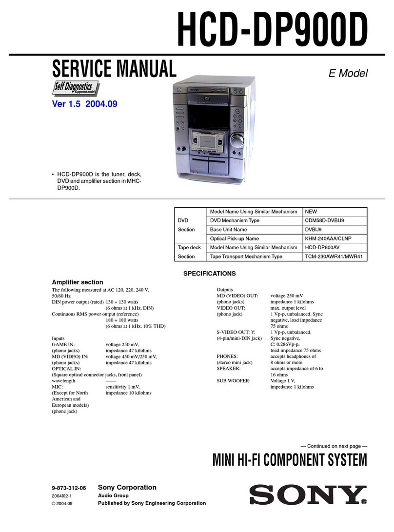 Sony HCD-DP900D User manual