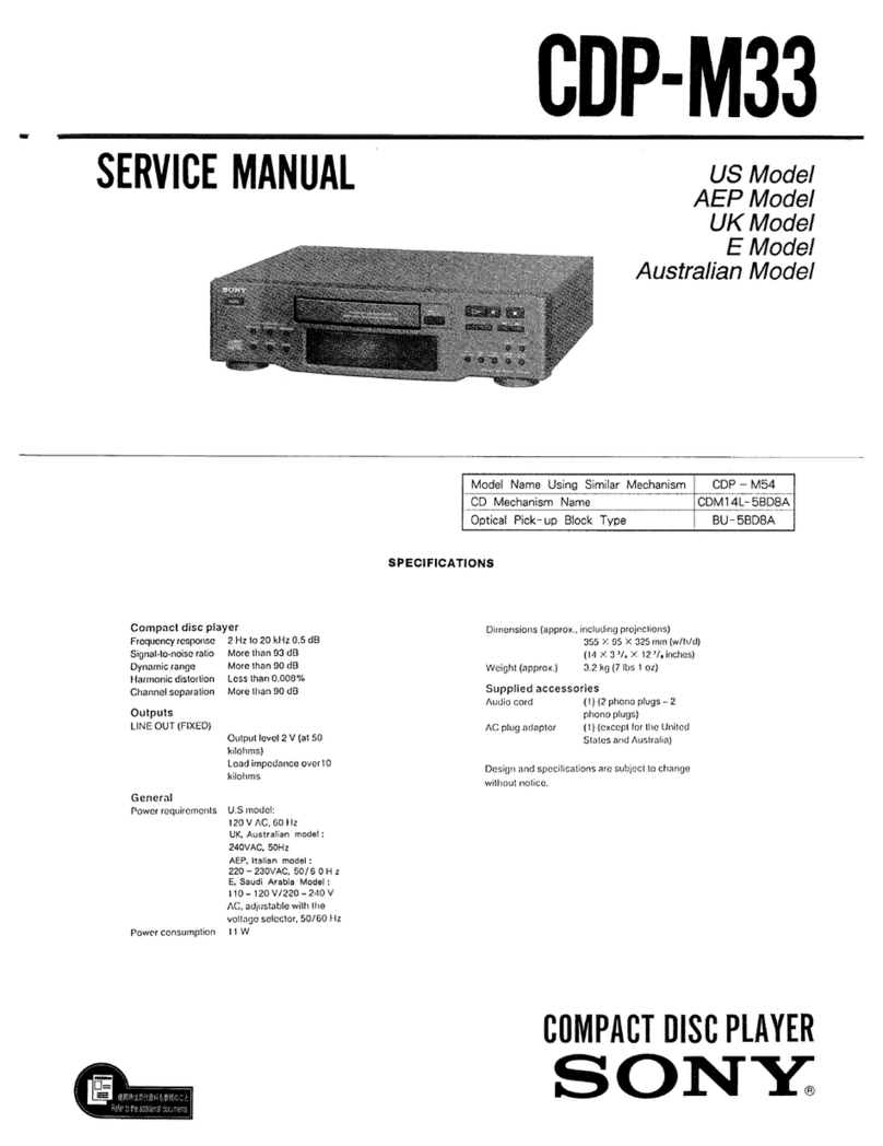 Sony CDP-M33 User manual