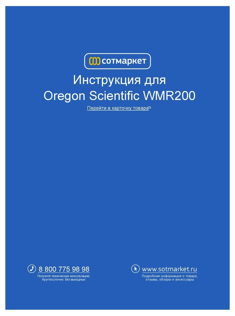 Oregon Scientific WMR200 user manual