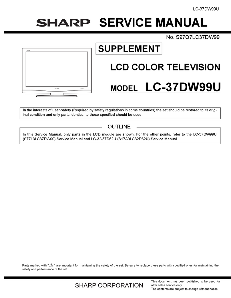 Sharp AQUOS LC-37DW99U User manual