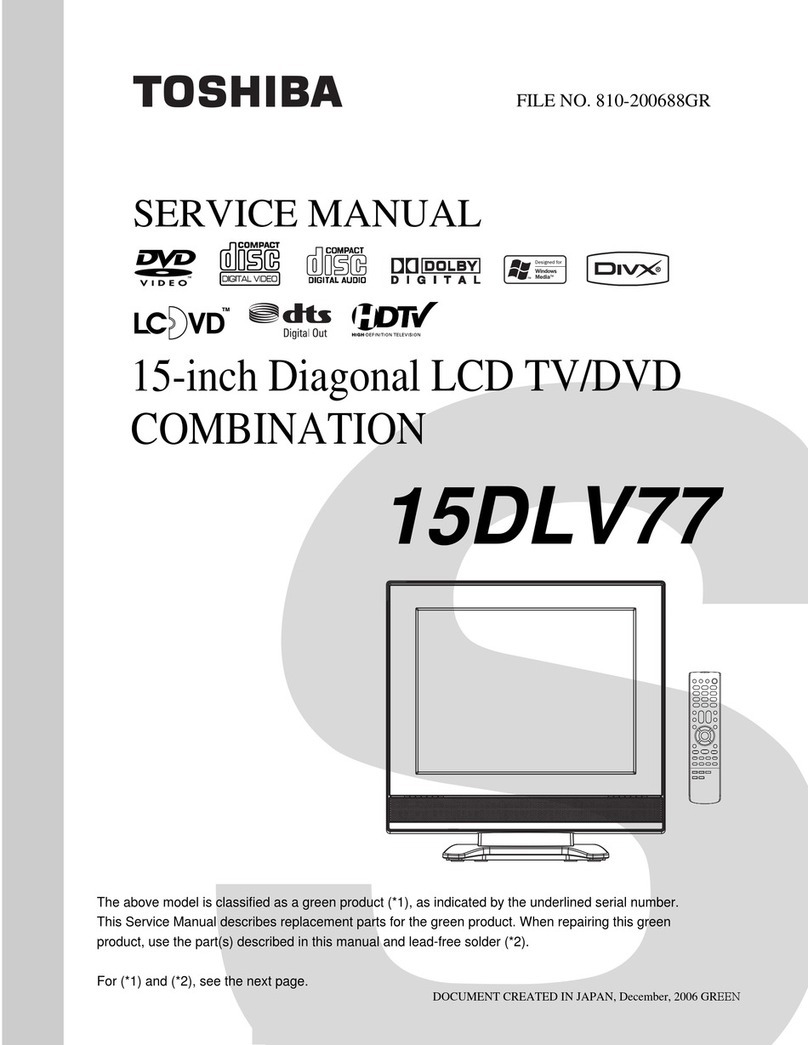Toshiba 15DLV77 - 15" LCD TV User manual