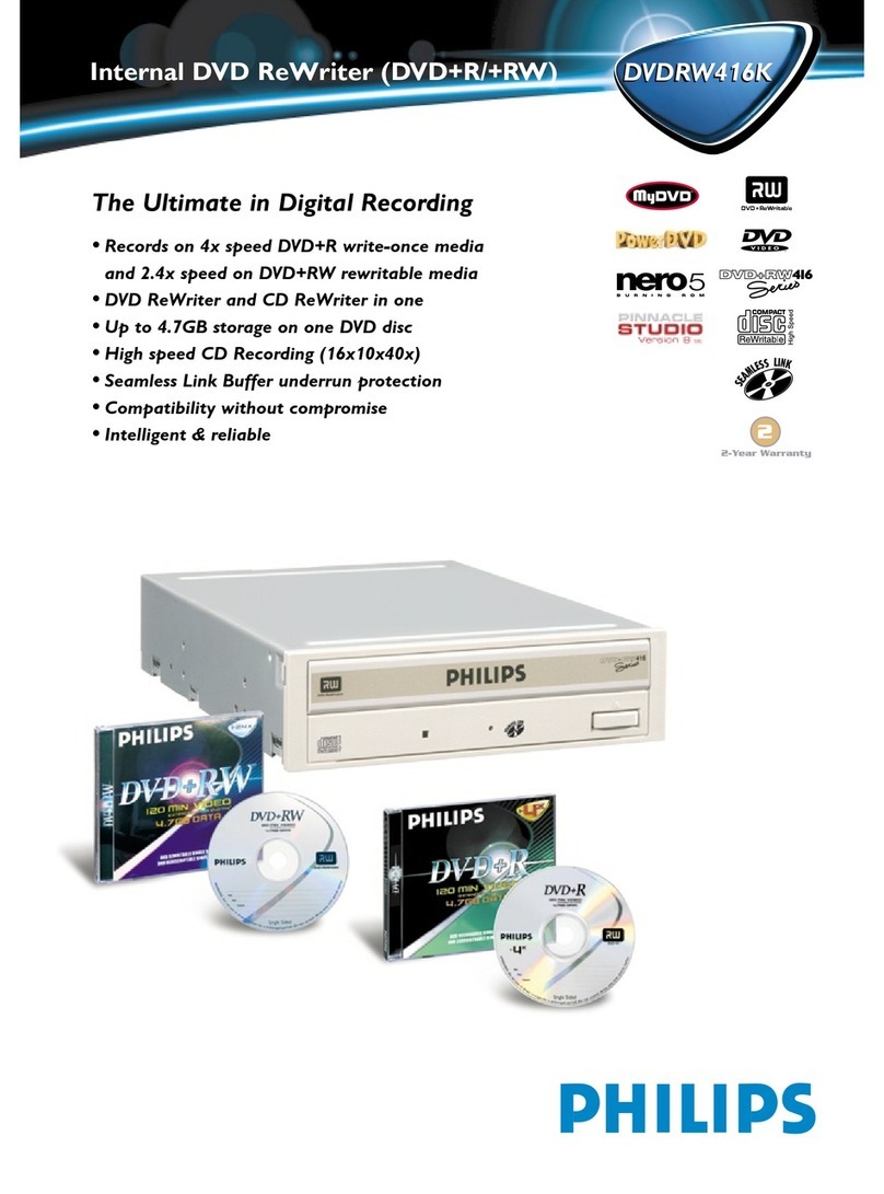 Philips DVDRW416K Specifications