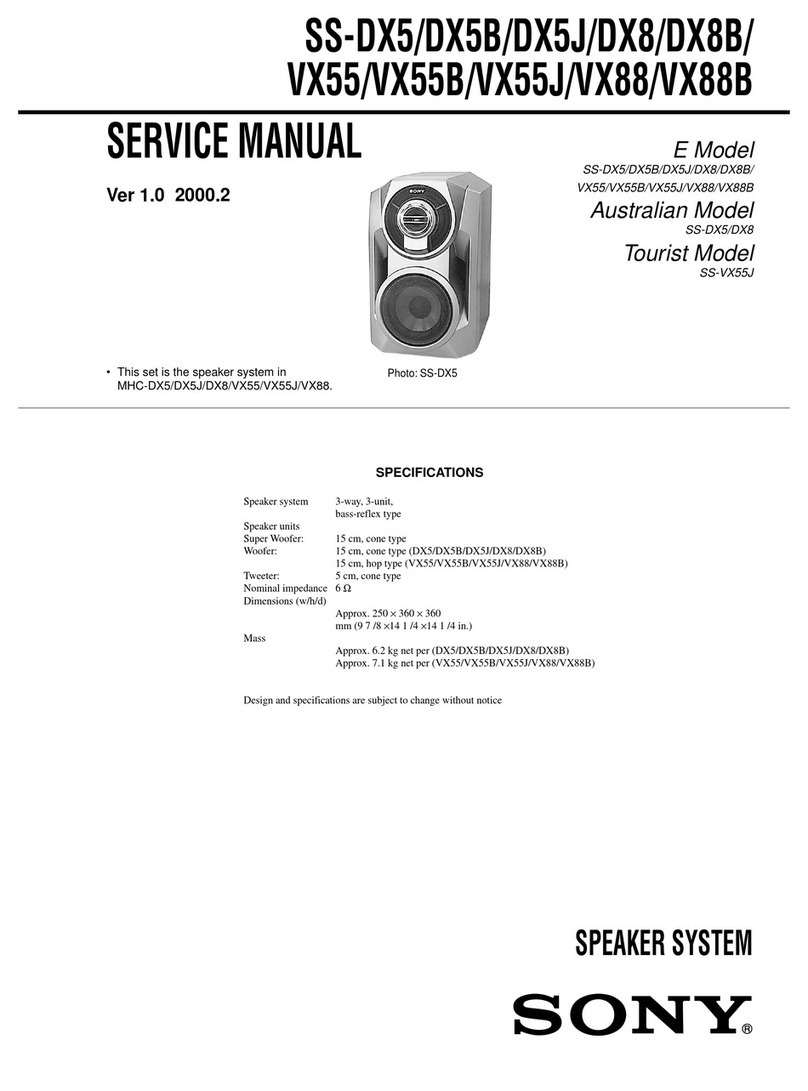 Sony SS-DX5 Service manual