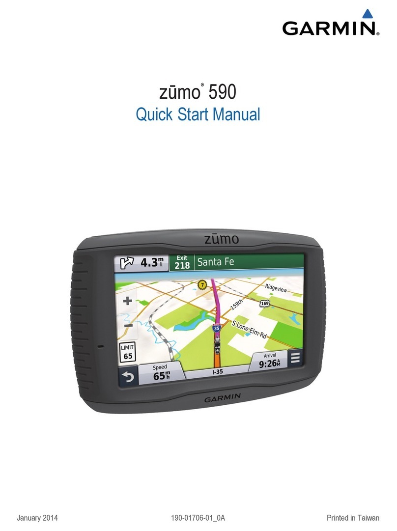 Garmin Zumo 590 Quick start manual