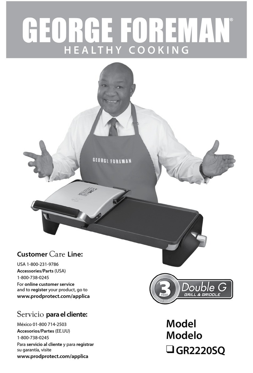 George Foreman GR2220SQ Installation instructions
