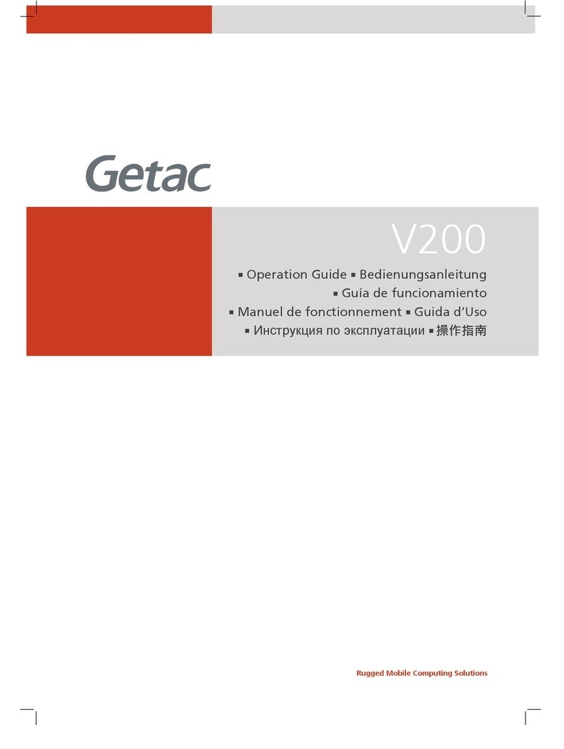 Getac V200 Operation guide