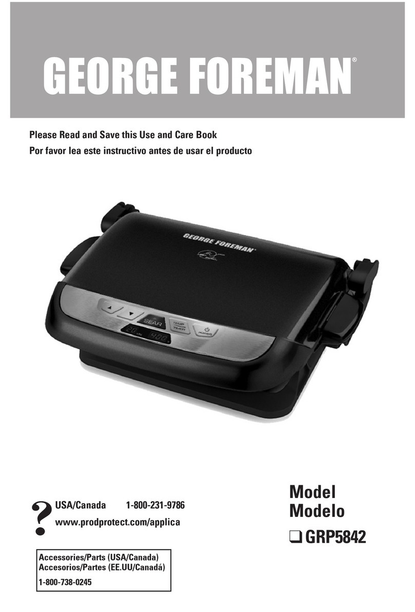 George Foreman GRP5842 Use and care book