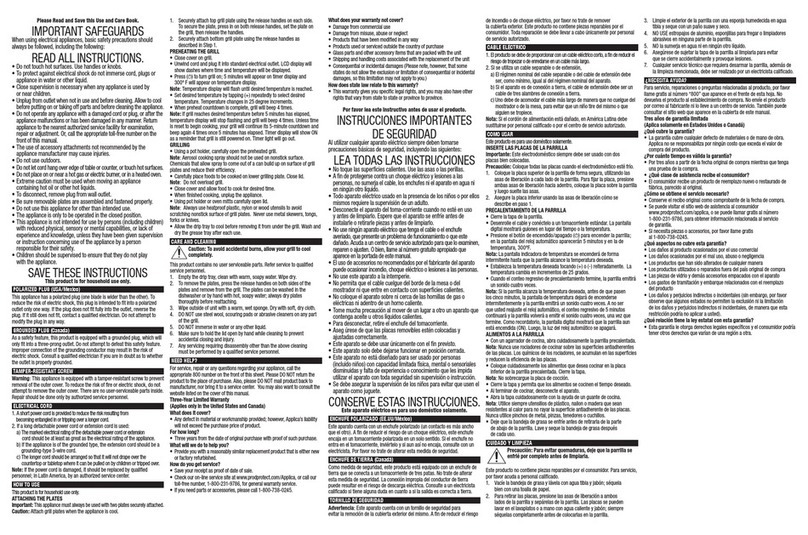 George Foreman GRP95 User manual