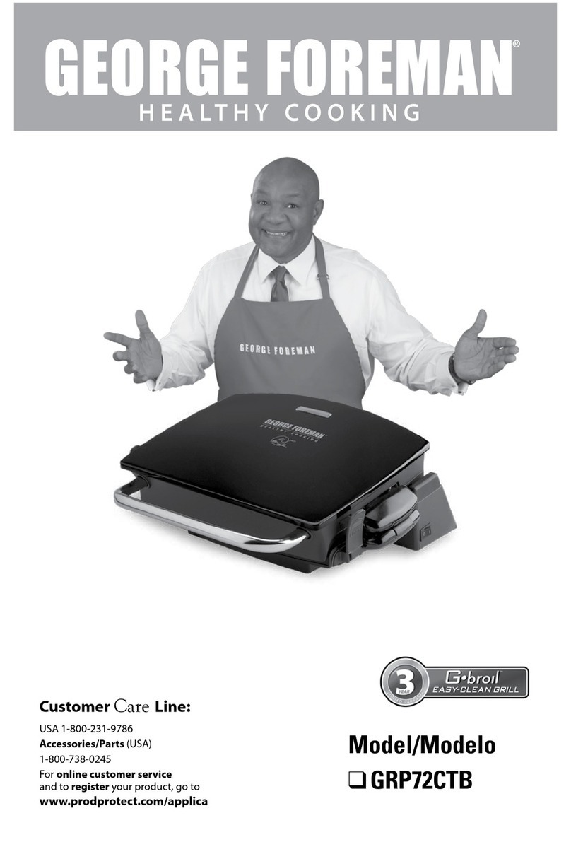 George Foreman G-broil GRP72CTB Use and care book George Foreman G-broil GRP72CTB Use and care book