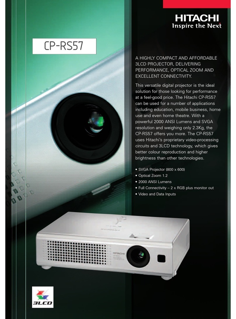 Hitachi CP-RS57 series Specification sheet