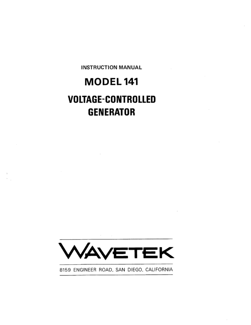 Wavetek 141 User manual