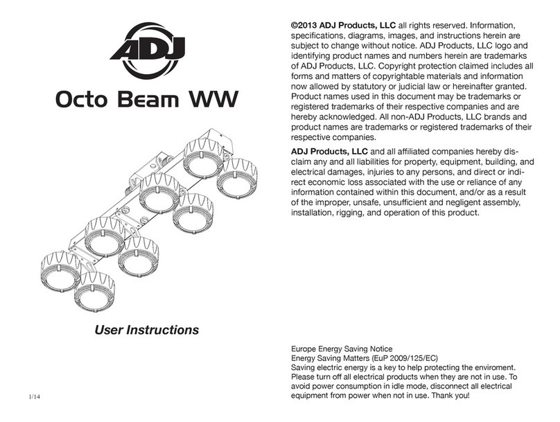 American DJ Octo Beam WW User instructions