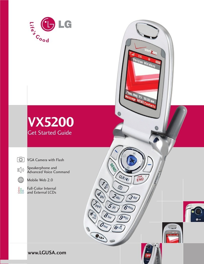 LG VX5200 Specification sheet