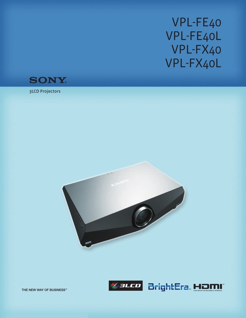 Sony HDMI VPL-FE40 User manual Sony HDMI VPL-FE40 User manual