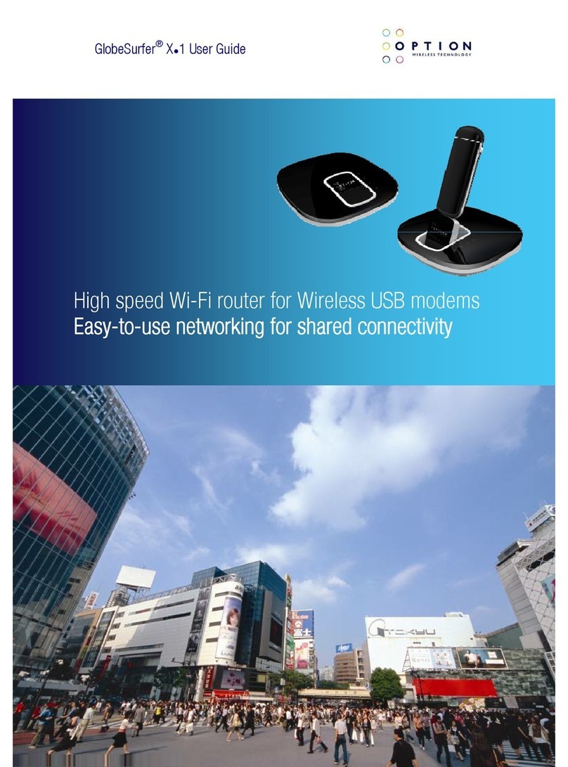 Option Audio GlobeSurfer X-1 user guide
