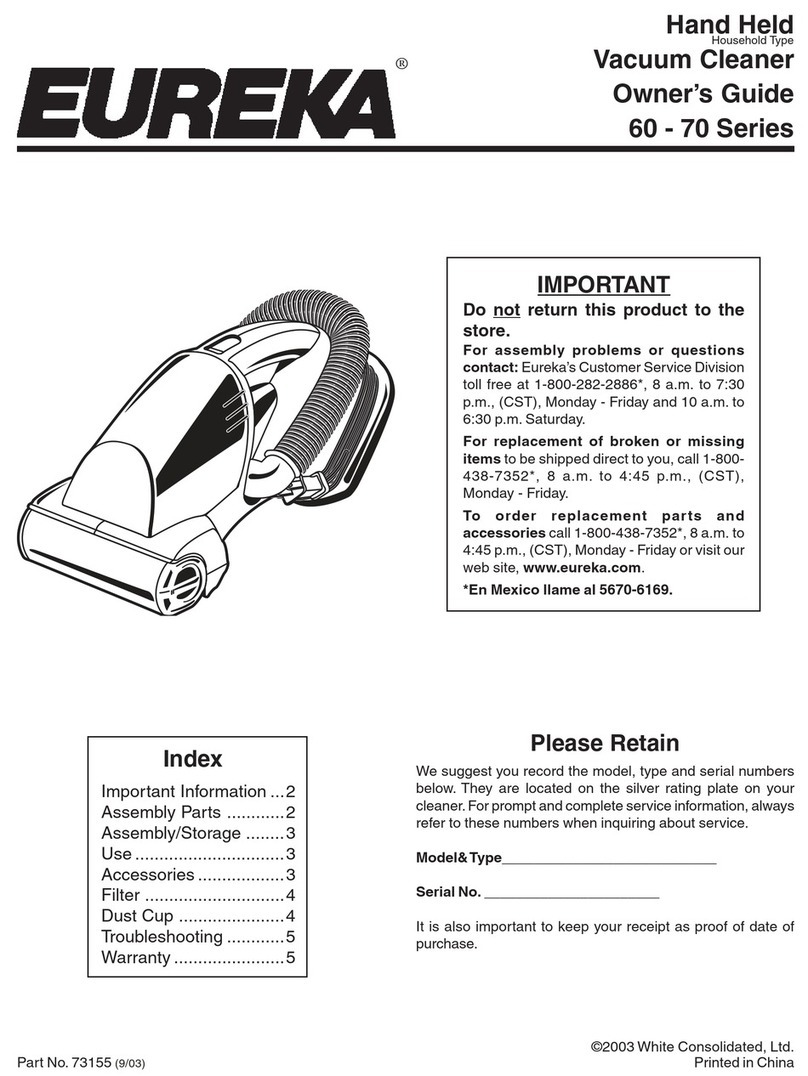 Eureka 60 Series owner's guide