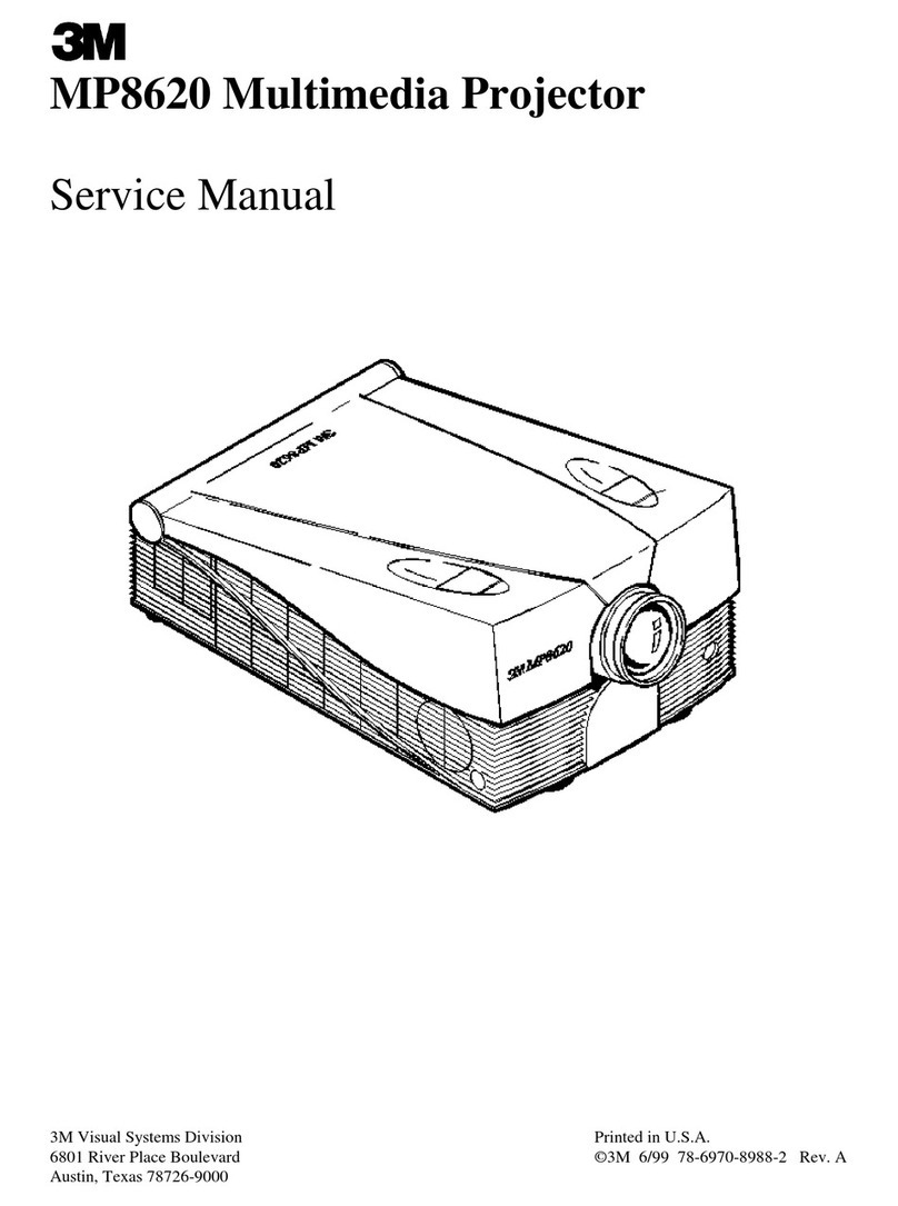 3M Multimedia Projector MP8620 User manual