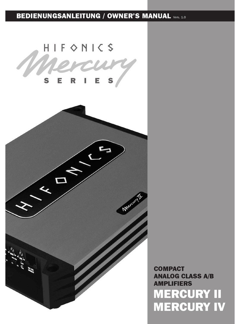 Hifonics MERCURY II User manual