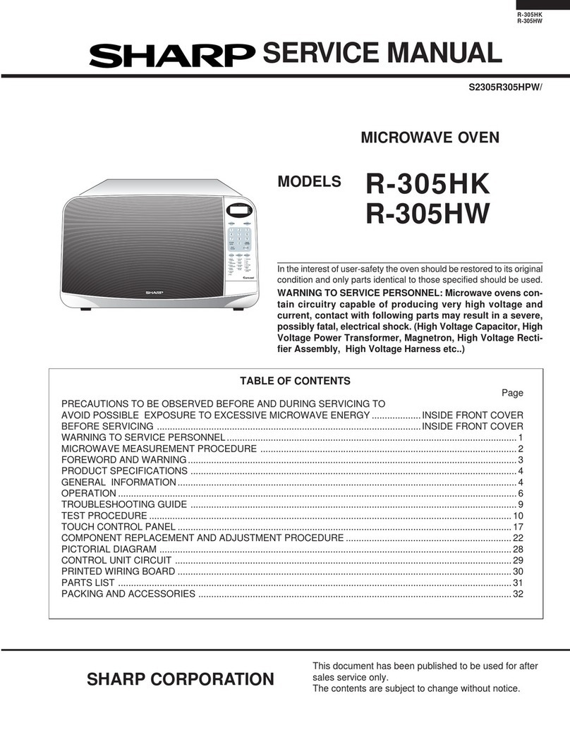 Sharp R-305HK User manual